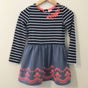 Girls embroidered knit dress.